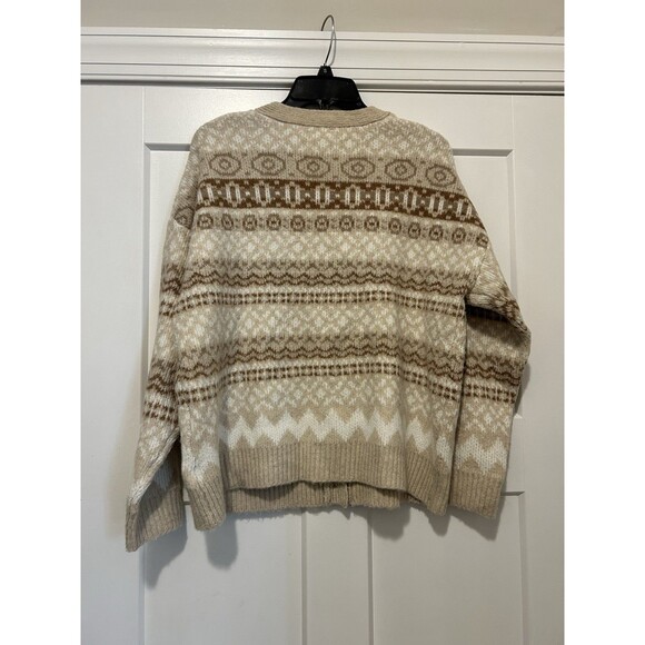 Cupcakes & Cashmere Women's Size Large Brown Academia Button Up Sweater Cardigan - Picture 5 of 5